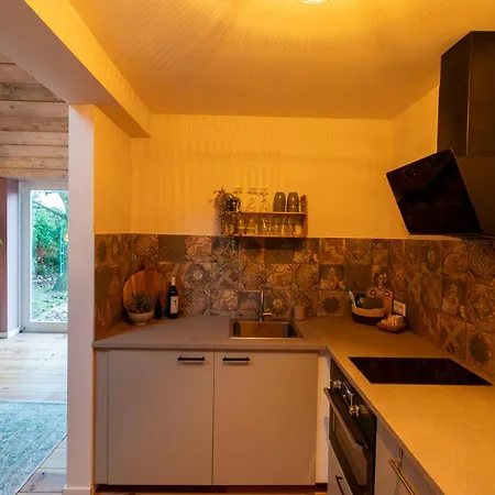 Houten Met Keuken En Tuin In Halsteren, Bergen Op Zoom Сasa de vacaciones Halsteren